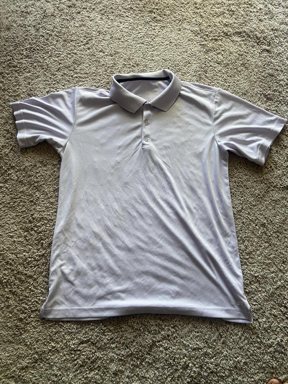 BCG Polo Shirt Mens Large Gray Lightweight Jersey Short Sleeve Casual Summer